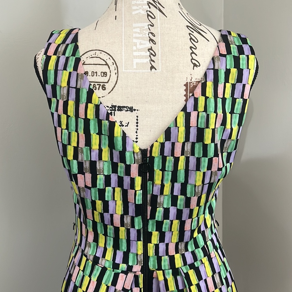 Calvin Klein Multi Color Fit and Flare Dress -B4 - Picture 5 of 6